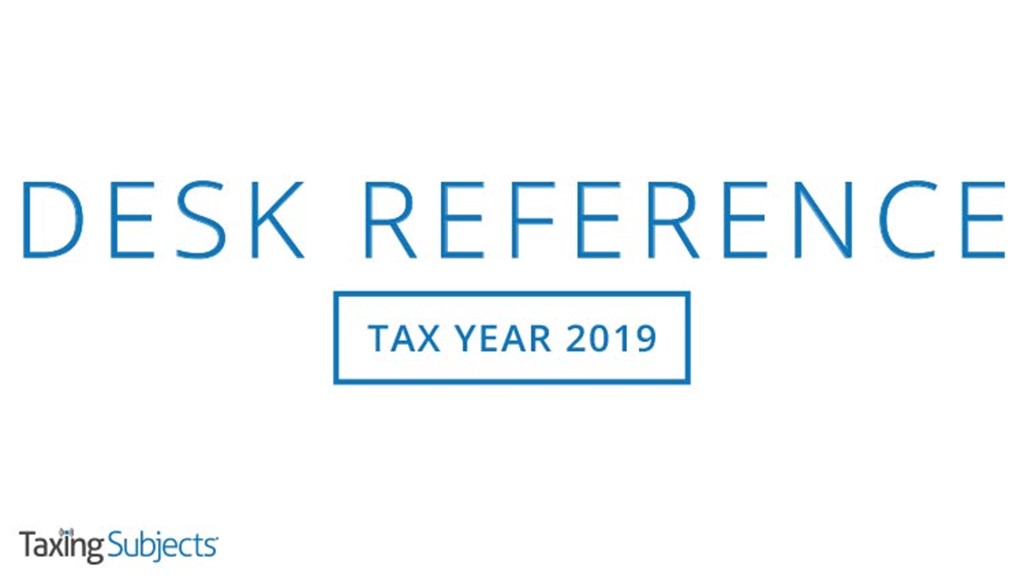 Tax Year 2019 Desk Reference Guide