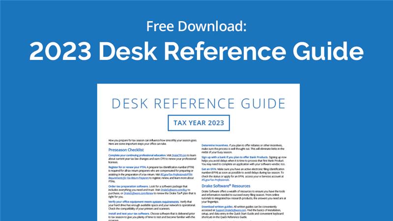 Tax Year 2023 Desk Reference Guide [DOWNLOAD]