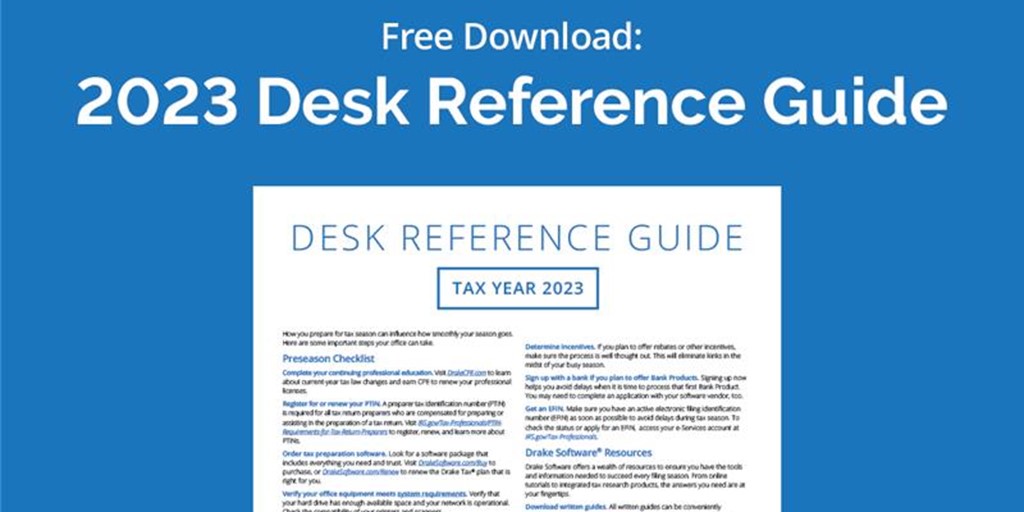 Tax Year 2023 Desk Reference Guide [DOWNLOAD]