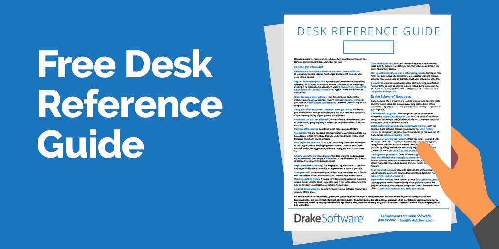 New! Drake Software Desk Reference Guide for Tax Year 2025