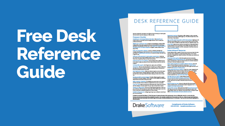 New! Drake Software Desk Reference Guide for Tax Year 2025